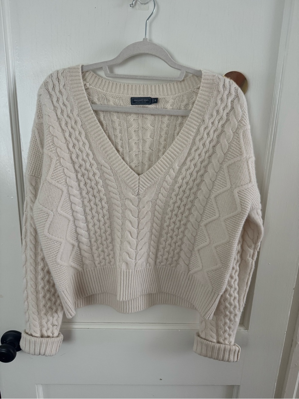 100% Merino Wool Vineyard Vines women’s fisherman sweater - size medium